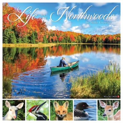 Willow Creek Press Life in the Northwoods 2024 Wall Calendar, 34262