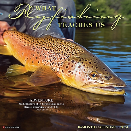 Willow Creek Press What Fly Fishing Teaches US 2024 Wall Calendar, 35856