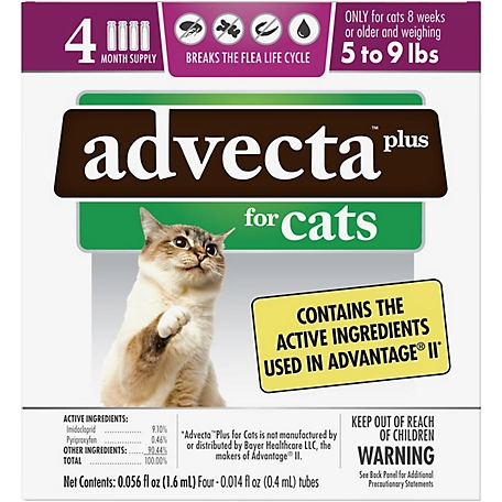 Advecta Plus Flea and Tick Protection for Cats 5-9 lb., 4 ct.