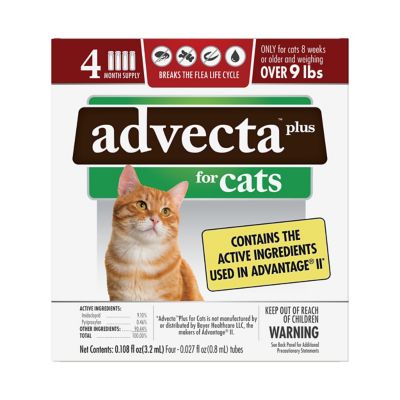 Advecta Plus Flea and Tick Protection for Cats 9 lb. and over, 4 ct.