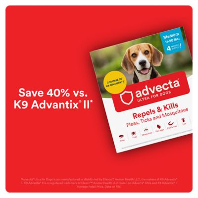 Image showing 9 th Advecta Ultra Flea and Tick Protection for Medium Dogs 11-20 lb., 4 ct., 1333