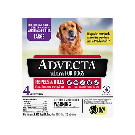 Advecta Ultra Flea & Tick SO Dog 4 ct., 1334