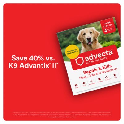 Image showing 9 th Advecta Ultra Flea and Tick Protection for Large Dogs 21-55 lb., 4 ct., 1334