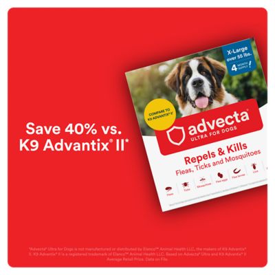 Image showing 7 th Advecta Ultra Flea and Tick Protection for Extra-Large Dogs 55 lb. and Up, 4 ct.