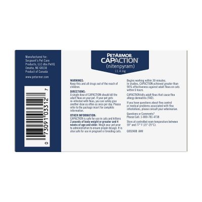 Image showing  Capaction Oral Flea Treatment Tablets for Cats 2-25 lb., 6 ct.