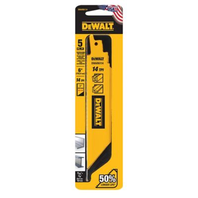 DeWALT Reciprocating Blade 6 in. 14TPI - 5 Pack