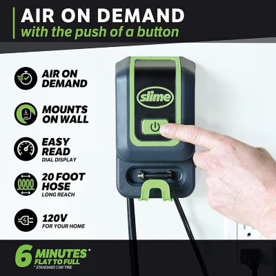 Image showing  120V Garage Inflation Station for Easy On Demand Air with 20 ft. Coil Hose
