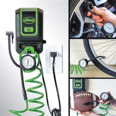 Image showing  120V Garage Inflation Station for Easy On Demand Air with 20 ft. Coil Hose