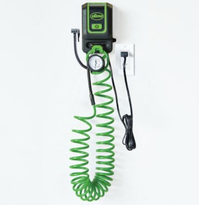 Image showing 7 th Slime 120V Garage Inflation Station for Easy On Demand Air with 20 ft. Coil Hose