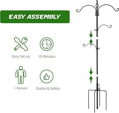 Image showing  Shepherd Hook Bird Feeding Station Feeder Pole