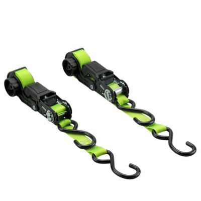 Image showing  1 in. x 12 ft. Retractable Ratchet Tie-Down Straps, 500 lb., 2-Pack, FH95358