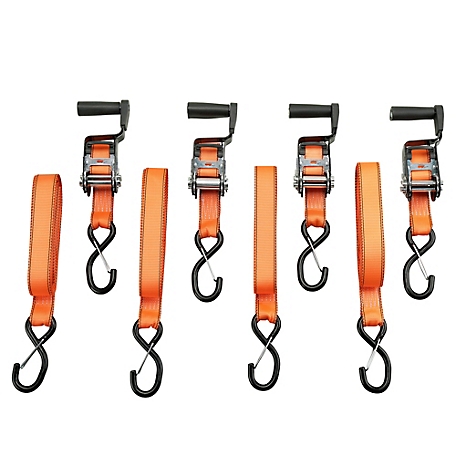Traveller 1.25 in. x 16 ft. Ratchet Tie-Down Straps, 4-Pack, FH95347