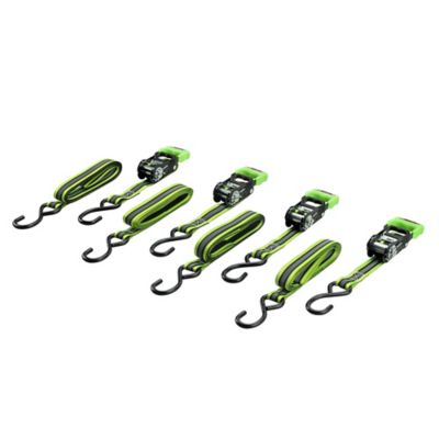 Image showing  1 in. x 12 ft. Reflective Ratchet Tie-Down Straps, 500 lb., 4-Pack, FH95354