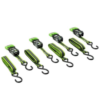 Image showing  1 in. x 12 ft. Reflective Ratchet Tie-Down Straps, 500 lb., 4-Pack, FH95354