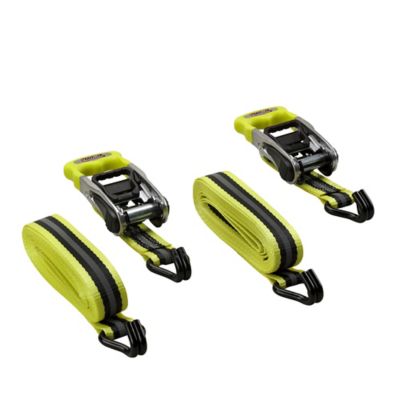 Image showing  1.5 in. x 16 ft. Reflective Ratchet Tie-Down Straps, 1,667 lb., Yellow, 2-Pack