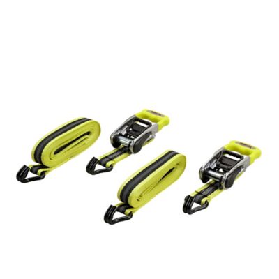 Image showing  1.5 in. x 16 ft. Reflective Ratchet Tie-Down Straps, 1,667 lb., Yellow, 2-Pack