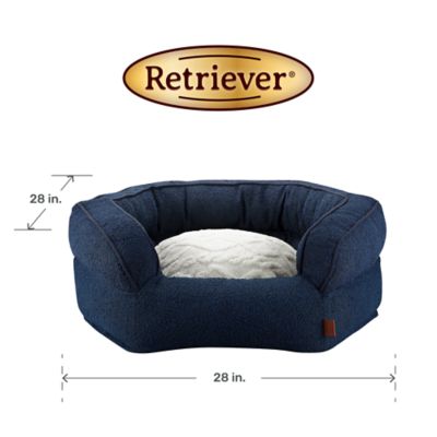 Image showing  Hexagon Boucle Tricot Piping Dog Bed, 28 in.