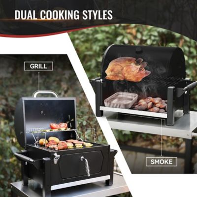 Image showing 5 th Royal Gourmet Portable Barrel Charcoal Grill with Side Handles and Bottle Opener, 303 sq. in., Black