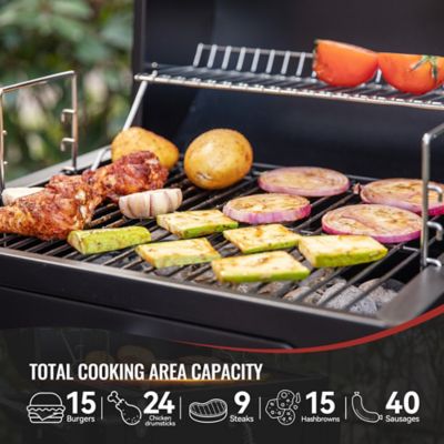 Image showing 6 th Royal Gourmet Portable Barrel Charcoal Grill with Side Handles and Bottle Opener, 303 sq. in., Black