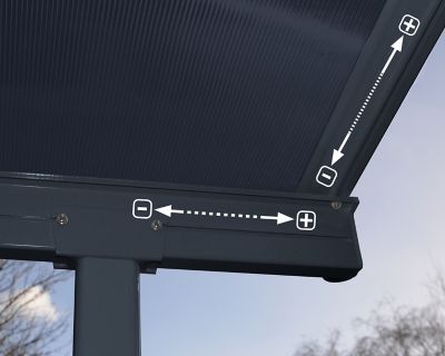 Image showing 5 th Canopia by Palram Sierra 10 x 24ft. Patio Cover, Gray, HG9080