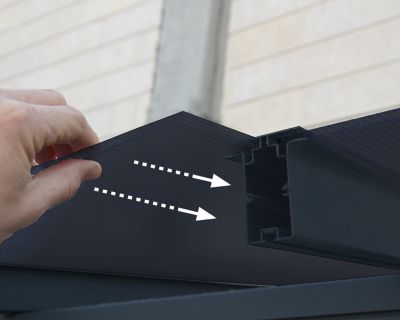 Image showing 6 th Canopia by Palram Sierra 10 x 24ft. Patio Cover, Gray, HG9080