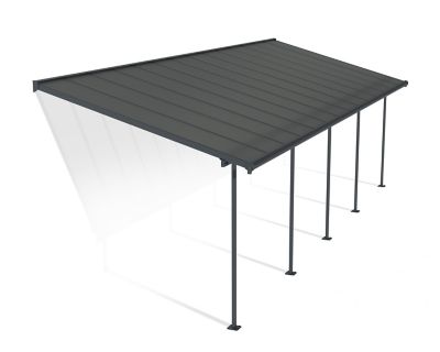 Canopia by Palram Sierra 10 ft. x 28 ft. Patio Cover - Gray/Gray, HG9081