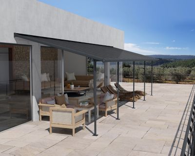 Image showing  10 x 28ft. Sierra Pati Cover, Gray/Gray