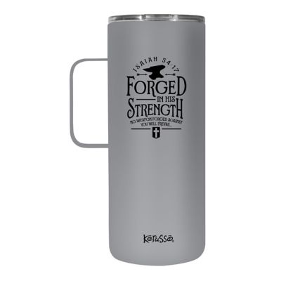 22 oz. Stainless Steel Mug with Handle, Gray