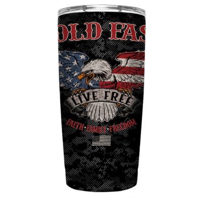 20 oz. Hold Fast Eagle Stainless Steel Tumbler, Black