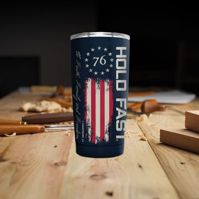 Image showing 20 oz. 76 Flag Stainless Steel Tumbler, Navy