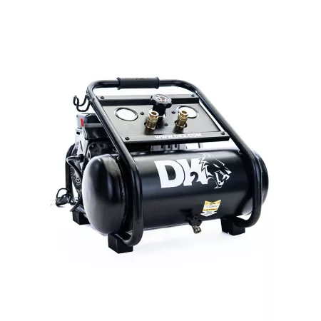 DK2 1HP 2 Cylinder Brushless 2 Gallon Quiet Oil-Free Electric Air Compressor Portable Max 125PSI- AC02G Portable Air Compressors