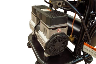 Image showing  1HP-2 Cylinder Brushless 4Gal.Twin stack Portable Silent Oil-Free Electric Air Compressor Max 125PSI- AC04G
