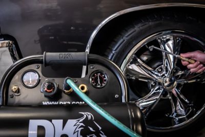 Image showing 7 th DK2 1HP-2 Cylinder Brushless 4Gal.Twin stack Portable Silent Oil-Free Electric Air Compressor Max 125PSI- AC04G