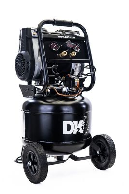 DK2 2HP Twin cylinder Brushless 10G 2Stage Portable Silent Oil-Free Electric Air Compressor Max 150PSI