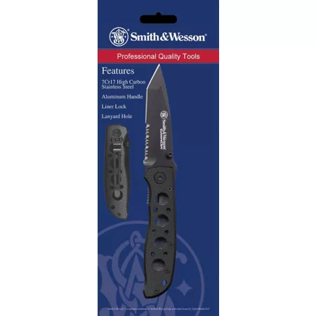 Smith & Wesson 3.8 in Extreme Ops Tanto Serrated Knife Black Knives