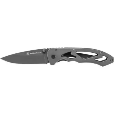 Smith & Wesson 3" Drop Point Silver Skeleton Knife Knives