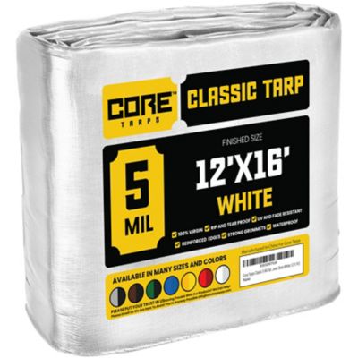 Core Tarps 12 ft. x 16 ft. Tarp, 5 Mil, White