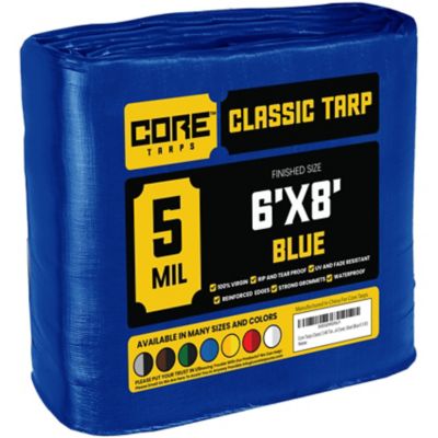 Core Tarps 6 ft. x 8 ft. Tarp, 5 Mil, Blue