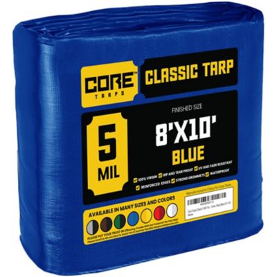 Core Tarps Blue 5Mil 8 x 10 Tarp, CT-505-8X10, CT-505-8x10