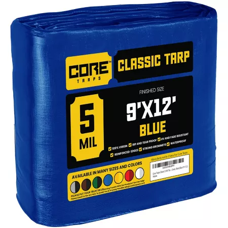 Core Tarps Blue 5Mil 9 x 12 Tarpaulin CT-505-9X12 Tarps