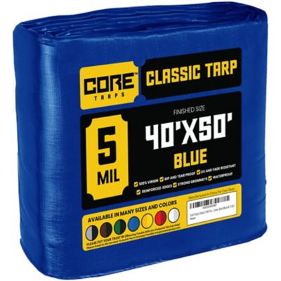 Core Tarps Blue 5Mil 40 x 50 Tarp, CT-505-40X50