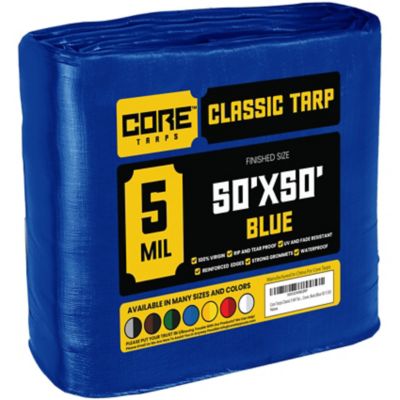 Core Tarps 50 ft. x 50 ft. Tarp, 5 Mil, Blue