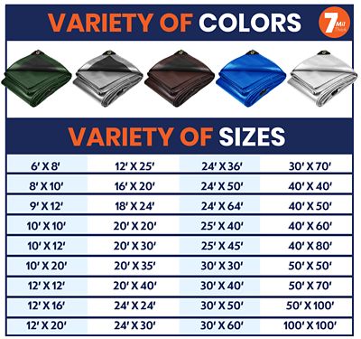 Image showing 4 th Tarpco Safety 16 ft. x 20 ft. Tarp, 7 Mil, Silver/Black