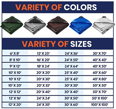 Image showing  12 ft. x 25 ft. Tarp, 7 Mil, Green/Black