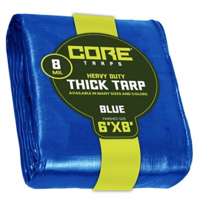 Core Tarps 6 ft. x 8 ft. Tarp, 8 Mil, Blue