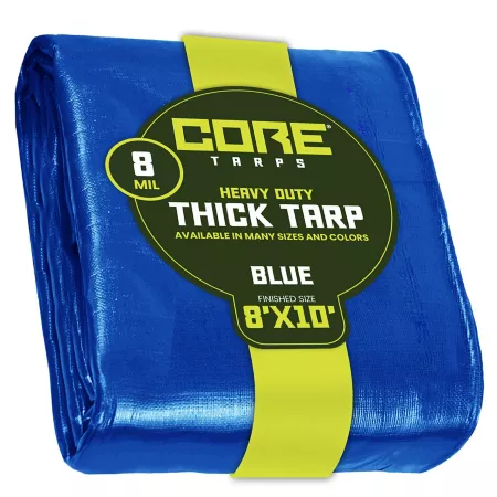 Core Tarps 8 ft x 10 ft Tarp 8 mil Blue Tarps