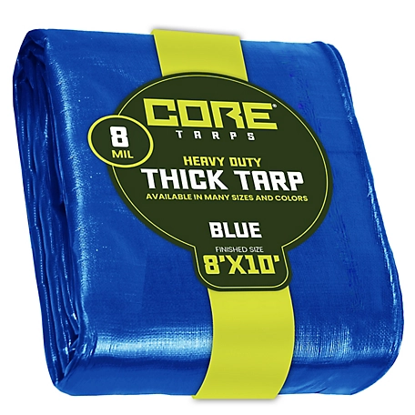 Core Tarps 8 ft. x 10 ft. Tarp, 8 Mil, Blue