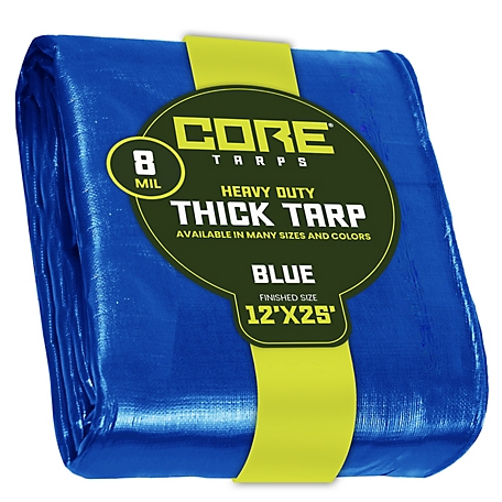 Core Tarps 12 ft. x 25 ft. Tarp, 8 Mil, Blue