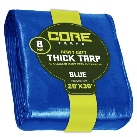 Core Tarps Blue 8Mil 20 x 30 Tarpaulin CT-405-20X30 Tarps