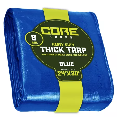 Core Tarps 24 ft x 30 ft Tarp 8 mil Blue Tarps